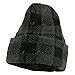 Artex Buffalo Plaid Cuff Beanie Hat - Black Grey