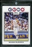 2008 Topps # 507 Mark Derosa - Chicago Cubs - MLB Baseball Trading Card in a Protective Screw Down Display Case