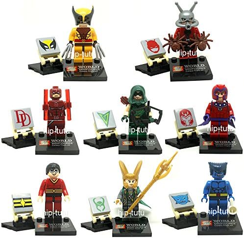 8x Minifigures Super Hero Daredevil Loki Antman Plasticman Beast Arrow Wolverine