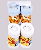Disney Pooh & Tigger "Action" Bootie Socks 2-Pack (Size 0M - 9M) - blue/white, 0-3mos
