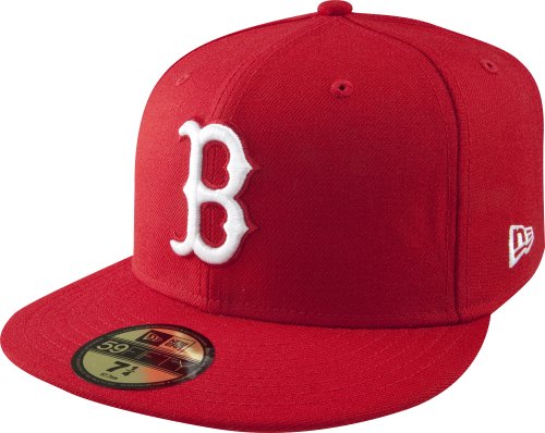 Boston Red Sox Scarlet with White 59FIFTY Fitted Cap