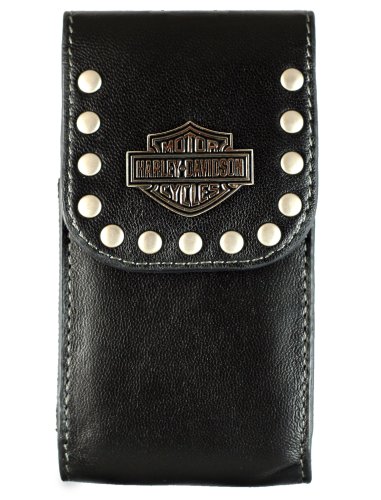 Fuse Harley Davidson Studded Leather Holster for iPhone and Most SmartPhones – Holster -Retail Packaging – Black