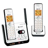 AT&T CL82209 DECT 6.0 Cordless Phone, Black/Silver, 2 Handsets