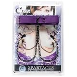 Crave Collared Nipple Clamps - Purple