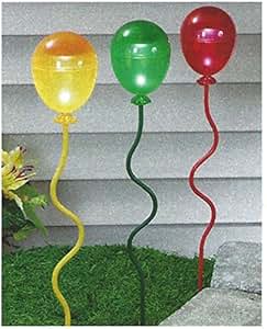 24" Solar Garden Balloon Stake Lights Set of 6 Patio