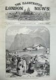 1872 Scene Landslip Savoy Mounth Mont Cenis Tunnel