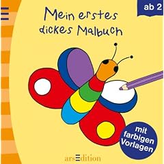 Mein erstes dickes Malbuch: Malbuch mit farbigen Vorlagen ab 2 Jahre