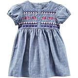 オシュコシュ OSHKOSH/ 2ピースエンブロイダードシャンブレードレス カラー ワンピース 24ヶ月【並行輸入】