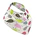 Premium Baby Bandana Bibs with Snaps- Pack of 4- Highly Absorbent Cloth Bib- Non Irritating Cotton and Fleece- Cute Patterns- Helps Feeding/ Teething/ Drooling/- Best Shower Gift for Boys and Girls