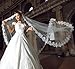 Loveshop 1 Layer Tulle Scalloped Edge Wedding Bridal Veil with Applique 5.0 meter-white