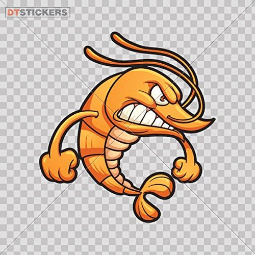 Vinyl Sticker Decal Aggresive Shrimp Wall Nootbook R Atv Car Garage bike crab tropical beautiful nutritive (15 X 13,8 Inches) Fully Waterproof Printed vinyl sticker
