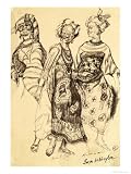 African Women, 1968 Art Giclee Poster Print by Bayo Iribhogbe, 18x24