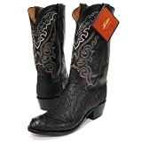 Lucchese 'N8358' Full Quill Ostrich Cowboy Boots Mens 11 - Black by Lucchese