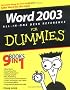 Word 2003 All-in-One Desk Reference for Dummies