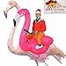 Inflatable Flamingo Costume Adutls Ride On Flamingo Halloween Costume Cosplay (Flamingo)