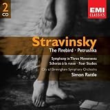 Stravinsky: Firebird Ballet, Petroushka Ballet, Symphony in 3 Movements, Scherzo a la Russe, 4 Studies; Sir Simon Rattle
