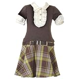 Girls Clothes Boutique GREEN PLAID Dress Fall Outfit BONNIE JEAN Girl 4-16