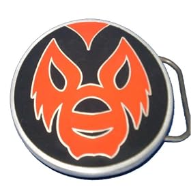 Z224 Mexican Wrestler Mask Belt Buckle Wrestling