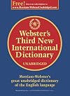 Webster's Third New International Dictionary, Unabridged (CD-ROM 3.0 version)