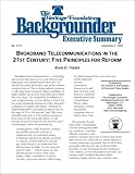 Broadband Telecommunications in the 21st Century: Five Principles for Reform
