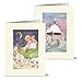 Note Card Cafe All Occasion Cards with Off White Ivory Envelopes | 36 Pack | Vintage Fairies Design Assortment | Blank Inside, Glossy Finish | Greeting, Bulk