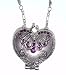 Vintage Heart Locket Necklace - Amethyst Austrian Crystal Women's Jewelry