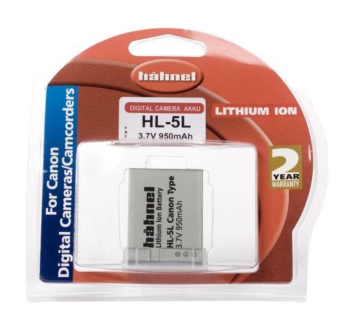 Hähnel HL-5L 3,7V 950mAh Li-Ion Ersatzakku Typ Canon NB-5L für Ixus 850 / 950 / 860 / 960