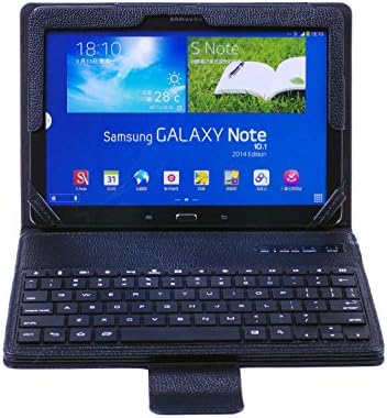 BATTOP Detachable Bluetooth Keyboard Case for Samsung Galaxy Note 10.1 2014 Edition (P600)- Removable Bluetooth Keyboard with PU Leather Case