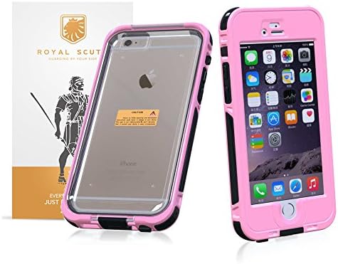 Royal Scuta 2 Meters Underwater Waterproof Shockproof SnowProof DustProof Durable Full Sealed Protection Case Cover with Fingerprint Recognition Touch ID for iPhone 6 4.7" (Pink)