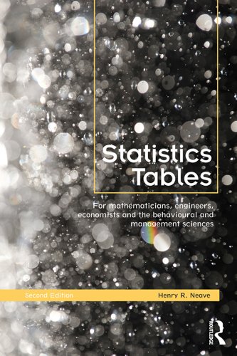 Statistics Tables: For Mathematicians, Engineers, Economists and the Behavioural and Management Sciences
