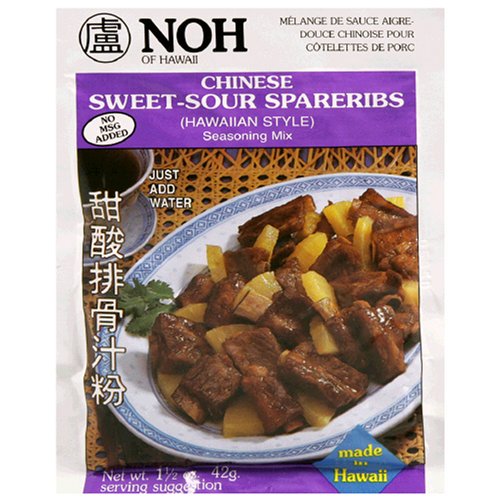 NOH Seasoning Mix, Chinese Sweet & Sour Spareribs, 1.5-Ounce Packets (Pack of 24) by NOH Foods of Hawaii