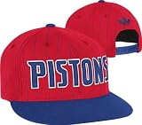 Detroit Pistons adidas Originals Red Buzzer-Beater Flat Brim Snapback Adjustable Hat