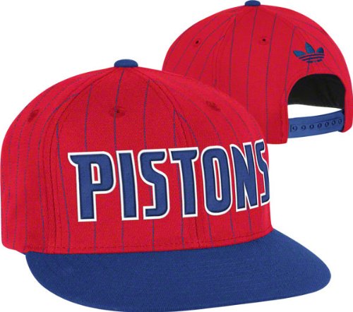 Detroit Pistons adidas Originals Red Buzzer-Beater Flat Brim Snapback Adjustable Hat