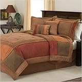 Lifestyles Birchwood 8-Piece Multi Block Comforter Set, Queen