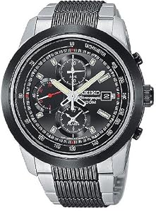 Seiko Chronograph Alarm Mens Watch SNAB19