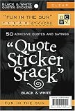 Diecuts With A View Black and White Clear Sticker Quote Stack, Fun In The Sun