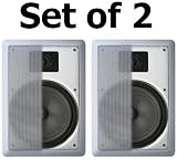 Technical Pro Custom Easy-to-install In-Wall In-Ceiling 8 350 watts Speakers (Set of 2)