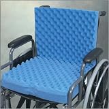 `Eggcrate Wheelchair Cushion with Back 18x32x3 Without cover * Seat with Back * Good for even dis