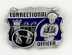 Correctional Officer (Occupation) Enamel Pewter Buckle