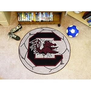 South Carolina Fighting Gamecocks NCAA \”Soccer Ball\” Round Floor Mat (29\”)