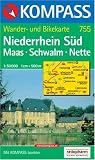  : Niederrhein S&uuml;d, Maas, Schwalm, Nette 1 : 50 000: Wander- und Radtourenkarte