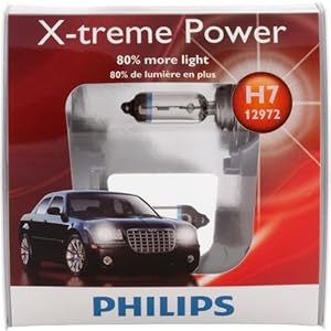 Philips H7 X-treme Power Headlight Bulb Pack of 2