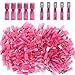 Glarks 100pcs 22-16 Gauge Fully Insulated Female/Male Spade Nylon Heat Shrink Waterproof Quick Disconnect Electrical Insulated Crimp Terminals Connectors Assortment Kit