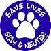Imagine This 4-3/4-Inch by 4-3/4-Inch Car Magnet Social Issues Circle, Save Lives Spay and Neuter, Purple