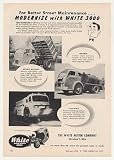 1952 White 3000 City Street Maintenance Trucks Print Ad