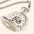 ESS - Herrenuhr - Taschenuhr - silbern - mechanisch - mit Kette - WP057