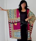 MAGENTA KIMONO ETHNIC BATIK FIts -M L XL 1X 2X 3X 4X 5X - A875S