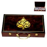 Spade Wooden Poker Set, 300 pc., 11.5g two-tone chips