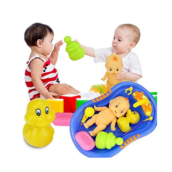 Sealive 7 Pcs Funny Baby Doll In Bath Tub With Shower