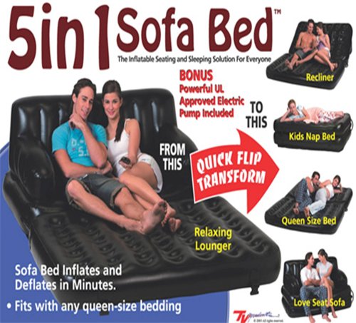 Smart Air Beds 5 x 1 Inflatable Sofa Bed (Regal White) - 52 Wide